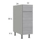 RTA Euro Grey 12" Base Cabinet