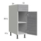 RTA Euro Grey 12" Base Cabinet