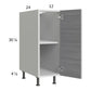 RTA Euro Grey 12" Full Height Door Base Cabinet with 2 Finished End Panels