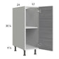 RTA Euro Grey 12" Full Height Door Base Cabinet