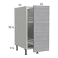 RTA Euro Grey 12" Full Height Door Base Pullout Cabinet with 1 Finished End Panel