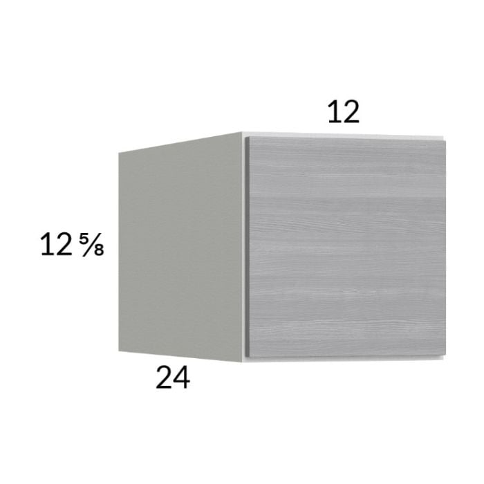 RTA Euro Grey 12" x 12-5/8" x 24" Wall Cabinet with 1 Finished End Panel