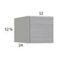 RTA Euro Grey 12" x 12-5/8" x 24" Wall Cabinet with 2 Finished End Panels