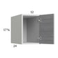 RTA Euro Grey 12" x 17-5/8" x 24" Wall Cabinet with 1 Finished End Panel