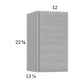 RTA Euro Grey 12" x 22-5/8" Wall Cabinet with 1 Finished End Panel