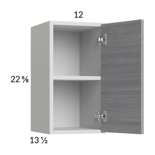 RTA Euro Grey 12" x 22-5/8" Wall Cabinet with 2 Finished End Panels
