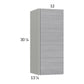 RTA Euro Grey 12" x 30-1/4" Wall Cabinet with 1 Finished End Panel