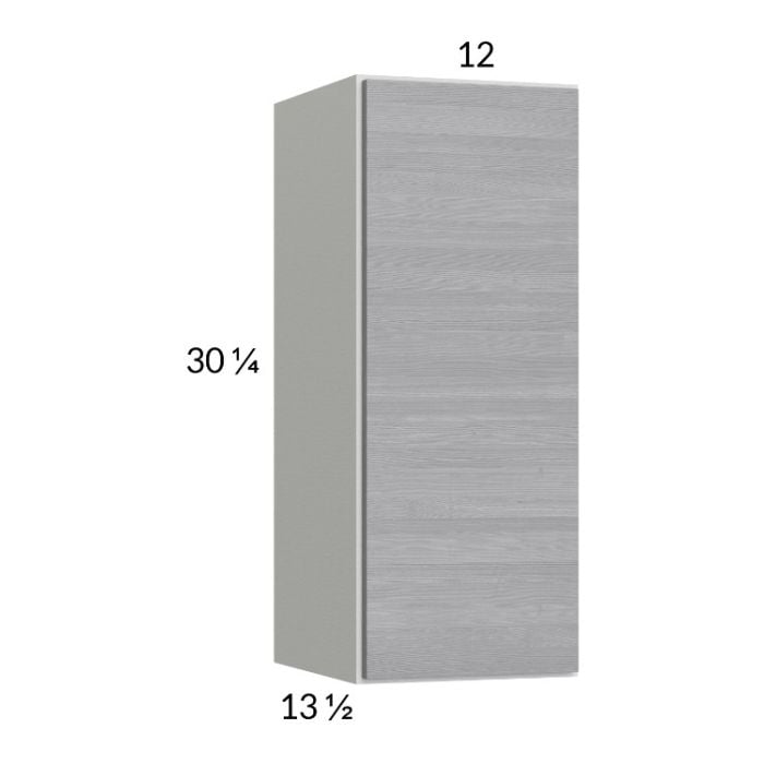 RTA Euro Grey 12" x 30-1/4" Wall Cabinet with 1 Finished End Panel