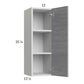 RTA Euro Grey 12" x 35-1/4" Wall Cabinet with 1 Finished End Panel