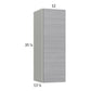 RTA Euro Grey 12" x 35-1/4" Wall Cabinet with 2 Finished End Panels