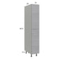 RTA Euro Grey 12" x 71-1/4" Open Utility Cabinet with 1 Door and 2 Finished End Panels