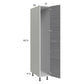 RTA Euro Grey 12" x 71-1/4" Open Utility Cabinet with 1 Door