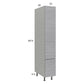 RTA Euro Grey 12" x 71-1/4" Utility Cabinet with 1 Door, 2 Drawers and 1 Inner Drawer