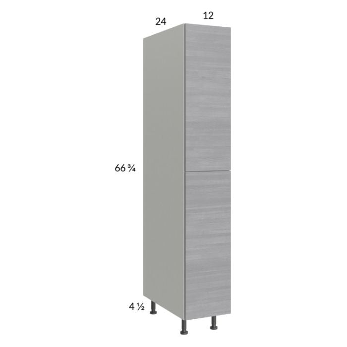 RTA Euro Grey 12" x 71-1/4" Utility Cabinet with 1 Door