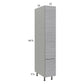 RTA Euro Grey 12" x 71-1/4" Utility Cabinet with 1 Door and 2 Drawers