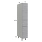 RTA Euro Grey 12" x 71-1/4" Utility Cabinet with 2 Doors, 1 Drawer, and 2 Finished End Panels
