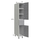 RTA Euro Grey 12" x 71-1/4" Utility Cabinet with 2 Doors, 1 Drawer, and 2 Finished End Panels