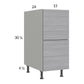 RTA Euro Grey 15" 2-Drawer Base Cabinet