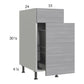 RTA Euro Grey 15" Base Cabinet with Single Trashcan Pullout