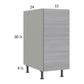 RTA Euro Grey 15" Full Height Door Base Cabinet with 2 Finished End Panels