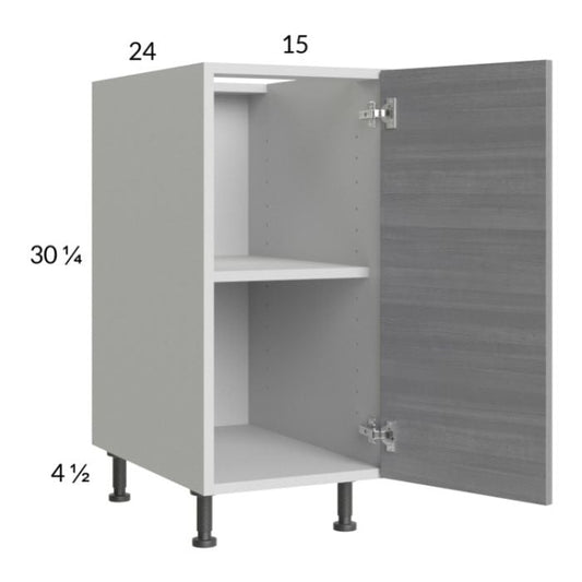 RTA Euro Grey 15" Full Height Door Base Cabinet