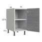 RTA Euro Grey 15" Full Height Door Desk Base Cabinet with 2 Finished End Panels