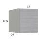 RTA Euro Grey 15" x 17-5/8" x 24" Wall Cabinet with 1 Finished End Panel