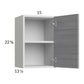 RTA Euro Grey 15" x 22-5/8" Wall Cabinet with 2 Finished End Panels
