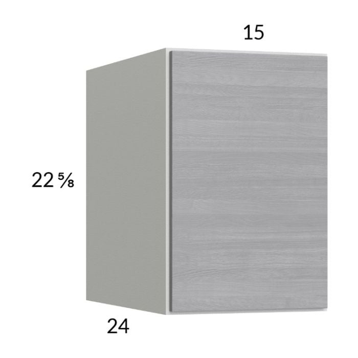 RTA Euro Grey 15" x 22-5/8" x 24" Wall Cabinet with 2 Finished End Panels