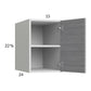 RTA Euro Grey 15" x 22-5/8" x 24" Wall Cabinet with 2 Finished End Panels