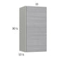 RTA Euro Grey 15" x 30-1/4" Wall Cabinet with 1 Finished End Panel