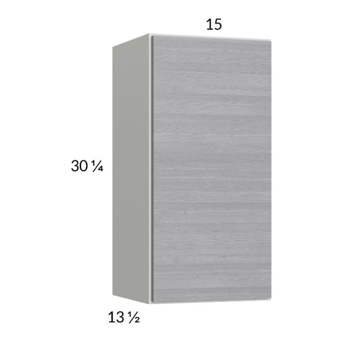 RTA Euro Grey 15" x 30-1/4" Wall Cabinet with 2 Finished End Panels