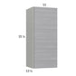 RTA Euro Grey 15" x 35-1/4" Wall Cabinet with 2 Finished End Panels