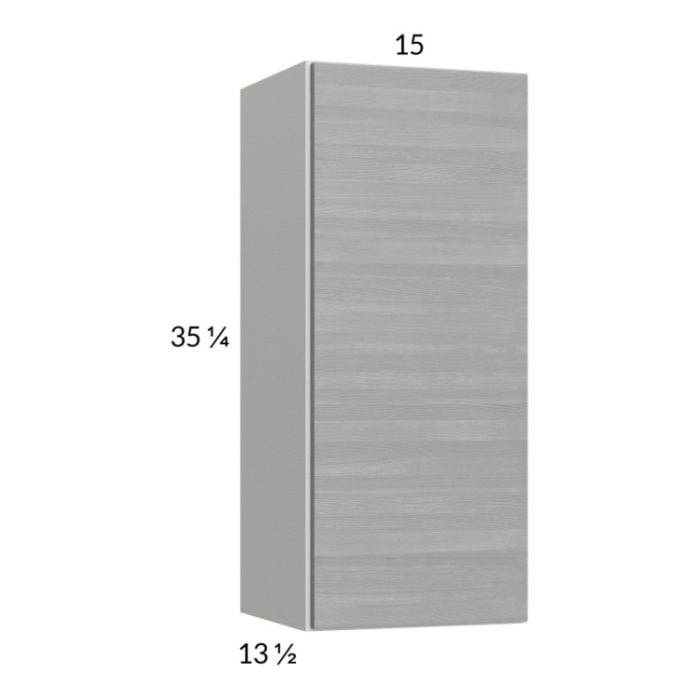 RTA Euro Grey 15" x 35-1/4" Wall Cabinet with 2 Finished End Panels