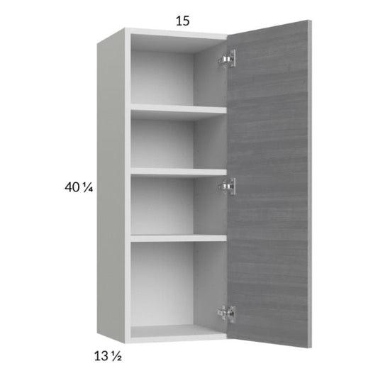 RTA Euro Grey 15" x 40-1/4" Wall Cabinet