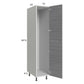 RTA Euro Grey 15" x 71-1/4" Open Utility Cabinet with 1 Door and 1 Finished End Panel
