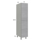 RTA Euro Grey 15" x 71-1/4" Open Utility Cabinet with 1 Door and 2 Finished End Panels