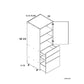 RTA Euro Grey 15" x 71-1/4" Utility Cabinet with 1 Door, 3 Drawers, and 2 Finished End Panels