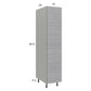 RTA Euro Grey 15" x 71-1/4" Utility Cabinet with 1 Door and 2 Finished End Panels