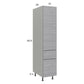 RTA Euro Grey 15" x 71-1/4" Utility Cabinet with 1 Door and 3 Drawers