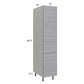 RTA Euro Grey 15" x 71-1/4" Utility Cabinet with 2 Doors and 1 Drawer