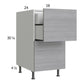RTA Euro Grey 18" 2-Drawer Base Cabinet with 1 Inner Drawer