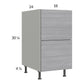 RTA Euro Grey 18" 2-Drawer Base Cabinet