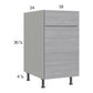 RTA Euro Grey 18" Base Cabinet with 2 Finished End Panels
