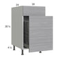 RTA Euro Grey 18" Base Cabinet with Double Trashcan Pullout