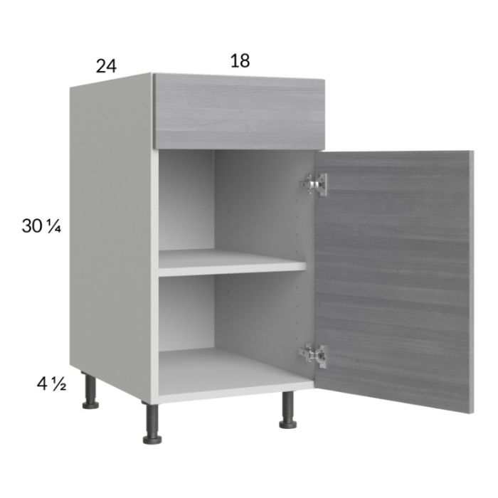RTA Euro Grey 18" Base Cabinet