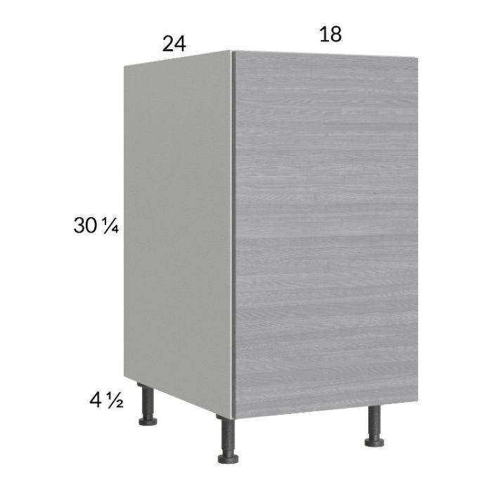 RTA Euro Grey 18" Full Height Door Base Cabinet