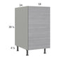 RTA Euro Grey 18" Full Height Door Base Cabinet with 1 Finished End Panel