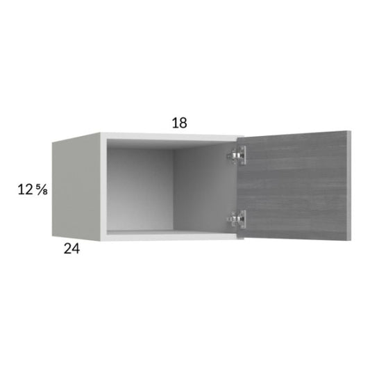 RTA Euro Grey 18" x 12-5/8" x 24" Wall Cabinet with 1 Finished End Panel