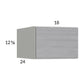 RTA Euro Grey 18" x 12-5/8" x 24" Wall Cabinet with 2 Finished End Panels